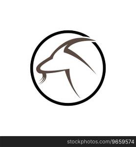 head Goat Logo and symbol Template vector icon illustration design