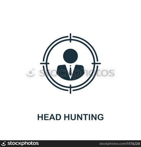 Head Hunting creative icon. Simple element illustration. Head Hunting concept symbol design from human resources collection. Can be used for web, mobile and print. web design, apps, software, print.. Head Hunting creative icon. Simple element illustration. Head Hunting concept symbol design from human resources collection. Perfect for web design, apps, software, print.