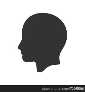 Head icon. Vector illustration of icon