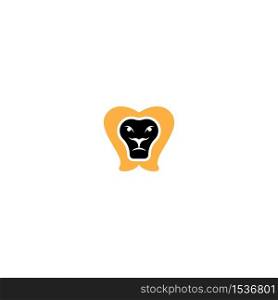 Head lion logo template vector icon design