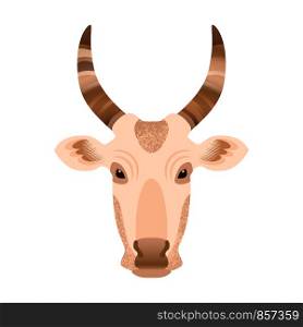 Head of a cow. Vector illustration. Grunge texture. Head of a cow. Vector illustration. Grunge texture.