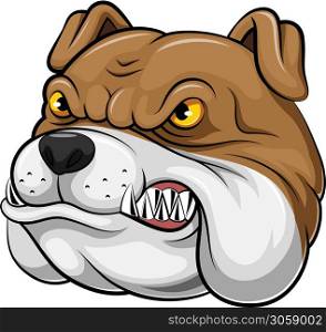 Head of an bulldog cartoon