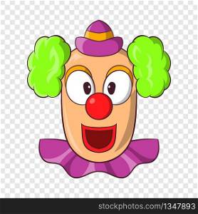 Head of clown icon in cartoon style on a background for any web design . Head of clown icon, cartoon style
