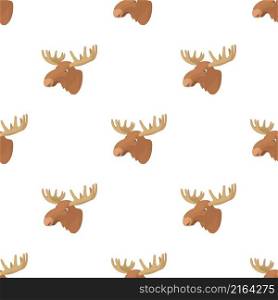 Head of elk pattern seamless background texture repeat wallpaper geometric vector. Head of elk pattern seamless vector