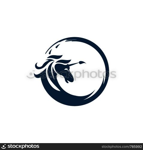 head of horse logo template