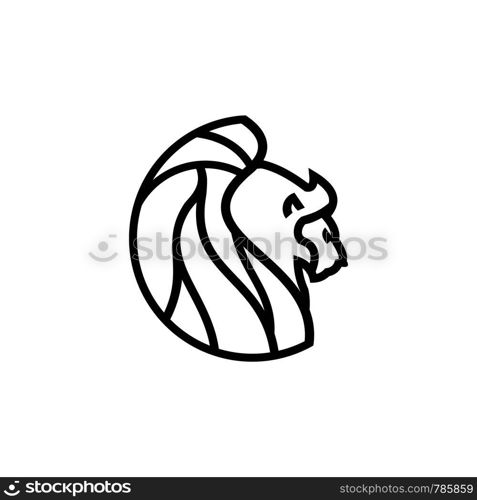 head of lion logo template