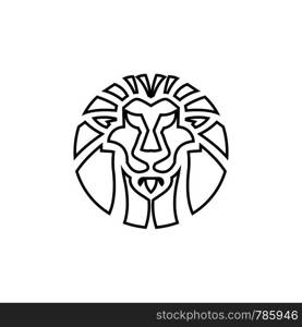 head of lion logo template