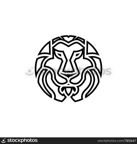 head of lion logo template