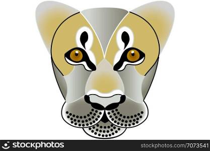 Head of Lion tattoo isolated on white - jpg and eps file available