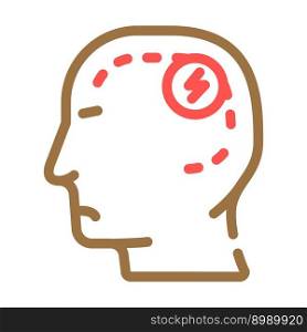 head pain body ache color icon vector. head pain body ache sign. isolated symbol illustration. head pain body ache color icon vector illustration