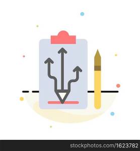 Head, Plan, Strategy, Tactics, Think Abstract Flat Color Icon Template