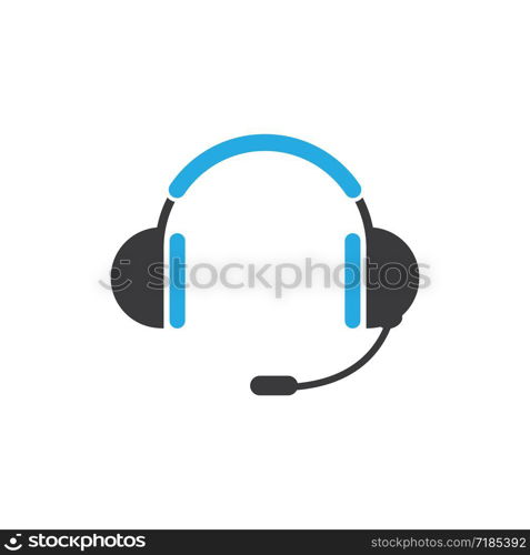 Head set logo template vector icon design