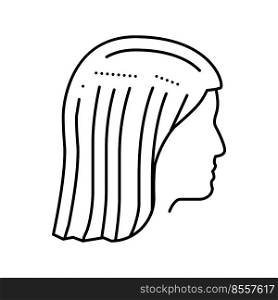 head with added buns line icon vector. head with added buns sign. isolated contour symbol black illustration. head with added buns line icon vector illustration
