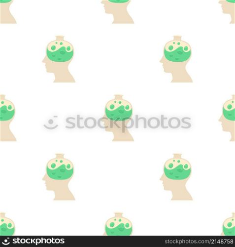 Head with flask pattern seamless background texture repeat wallpaper geometric vector. Head with flask pattern seamless vector