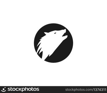 Head Wolf Logo Template vector illustration