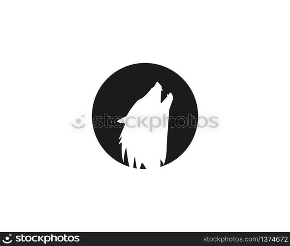 Head Wolf Logo Template vector illustration