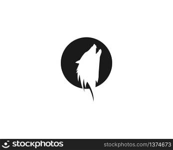 Head Wolf Logo Template vector illustration