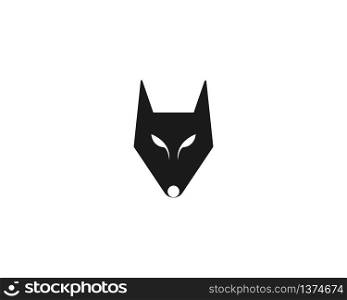 Head Wolf Logo Template vector illustration