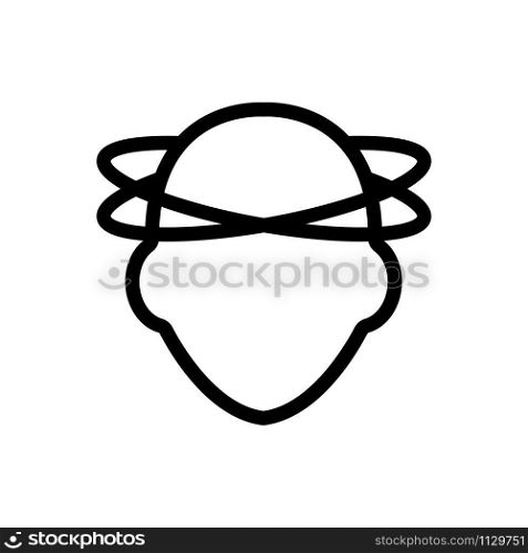 Headache icon vector. A thin line sign. Isolated contour symbol illustration. Headache icon vector. Isolated contour symbol illustration