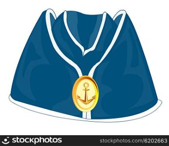 Headdress of the sailor oversea cap. Headdress of the sailor oversea cap on white background
