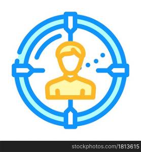 headhunting employee color icon vector. headhunting employee sign. isolated symbol illustration. headhunting employee color icon vector illustration