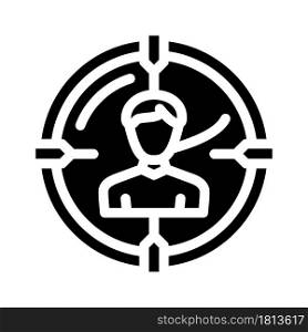 headhunting employee glyph icon vector. headhunting employee sign. isolated contour symbol black illustration. headhunting employee glyph icon vector illustration