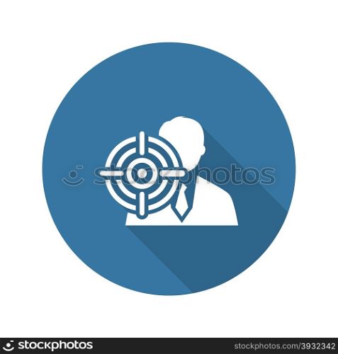 Headhunting Icon. Business Concept. Flat Design. Isolated Illustration.. Headhunting Icon. Business Concept. Flat Design.