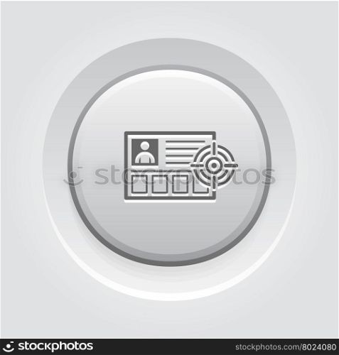 Headhunting Icon. Business Concept. Headhunting Icon. Business Concept. Grey Button Design
