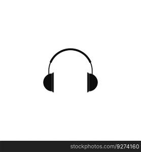 headphone earphone logo icon vector illustration template design