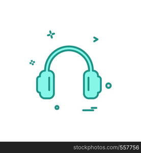 Headphone icon design vector