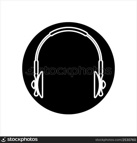 Headphone Icon, Head Phone Vector Art Illustration