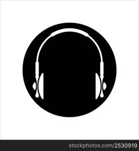 Headphone Icon, Head Phone Vector Art Illustration