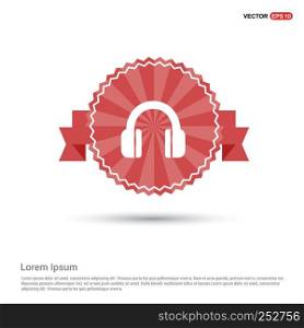 Headphone icon - Red Ribbon banner