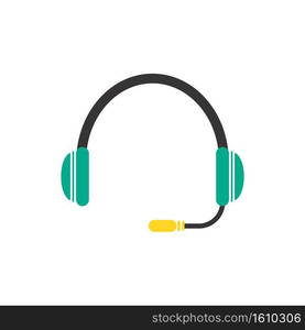 headphone icon vector. headphone icon simple, headphone icon isolated on white background