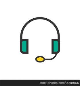 headphone icon vector. headphone icon simple, headphone icon isolated on white background