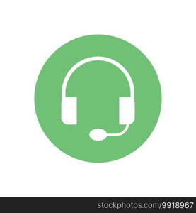 headphone icon vector. headphone icon simple, headphone icon isolated on white background