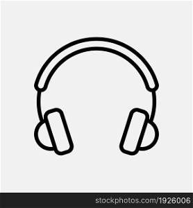 headphone icon vector line style