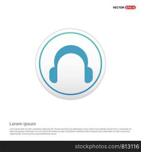 Headphone icon - white circle button