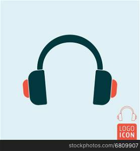 Headphone icon. Wireless headphones symbol. Vector illustration. Headphone icon isolated
