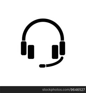 Headphone isolated flat web mobile icon sign Vector Image