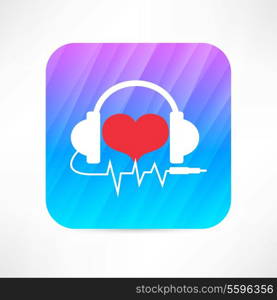 headphones and heart icon