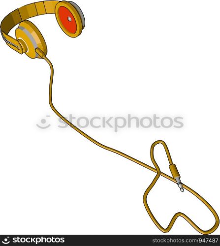 Headphones are also known as ear speakers earphones or cans It may be wired our wireless vector color drawing or illustration