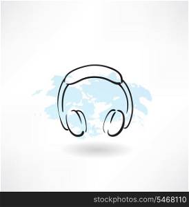 headphones grunge icon