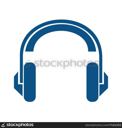 Headphones icon design. Music shop logo.
