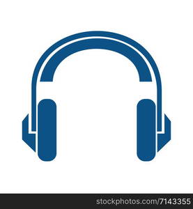 Headphones icon design. Music shop logo.