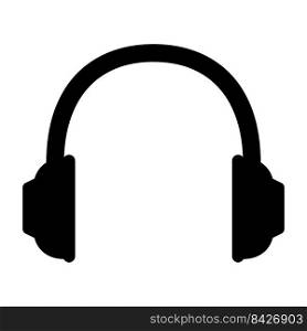 Headphones icon. Earphone symbol. Vector illustration isolated on white.. Headphones icon. Earphone symbol.