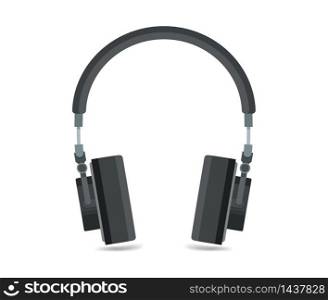Headphones icon, flat design sound music illustration, music equipment. Headphones icon, flat design sound music illustration, music equipment. vector eps10