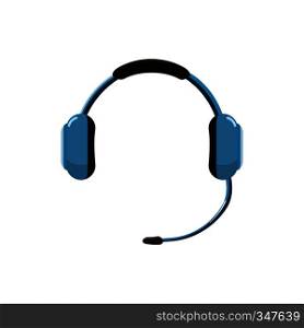 Headphones icon in cartoon style on a white background. Headphones icon in cartoon style