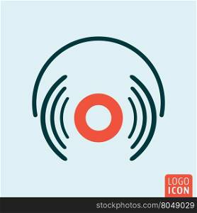 Headphones icon isolated. Headphones icon. Headphones simple design. Vector illustration