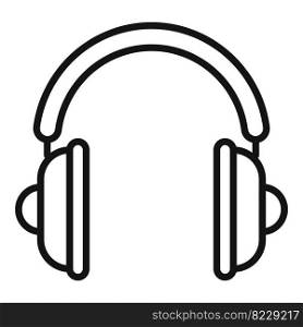 Headphones icon outline vector. Interface contact. Mail application. Headphones icon outline vector. Interface contact